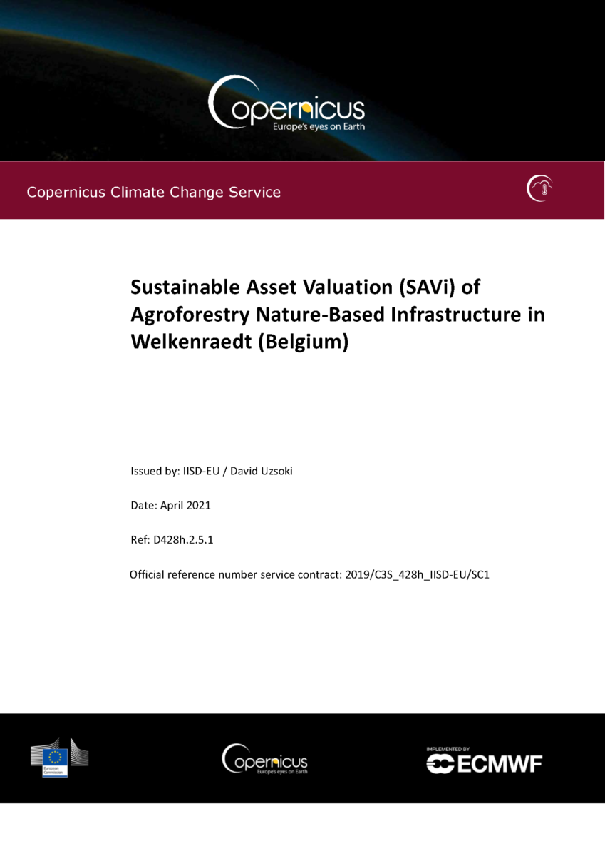Cover of SAVi assessement of a agroforestry project in Belgium.