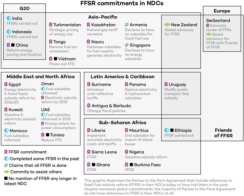 FFSR commitments in NDCs