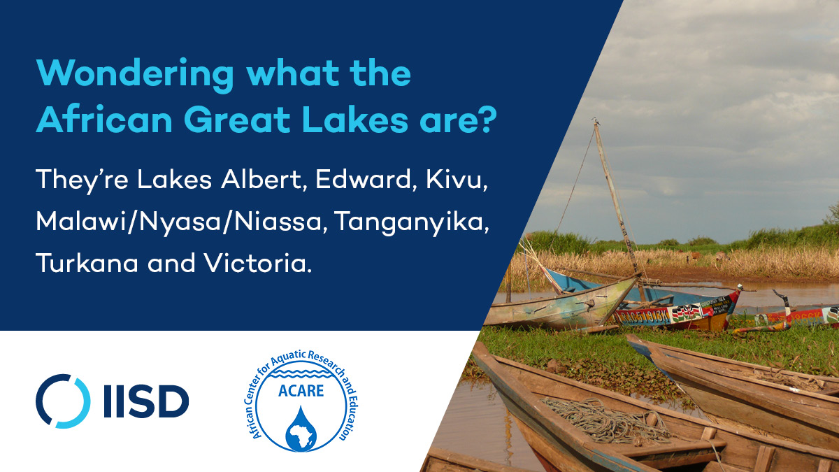 A text box that lists the seven African Great Lakes.