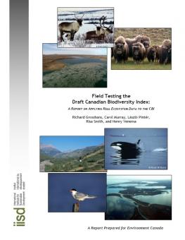 The report cover of Field Testing the Draft Canadian Biodiversity Index