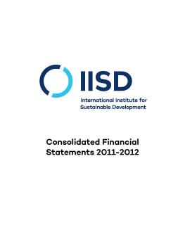 Financial statements 2011 - 2012 cover page for IISD