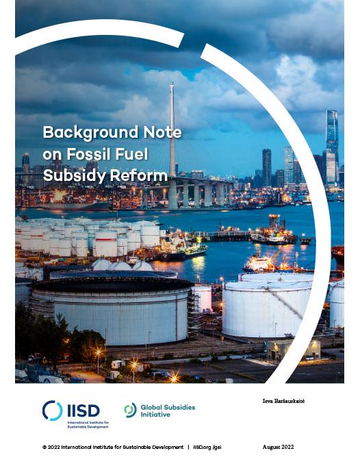 Background Note on Fossil Fuel Subsidy Reform | International Institute for  Sustainable Development
