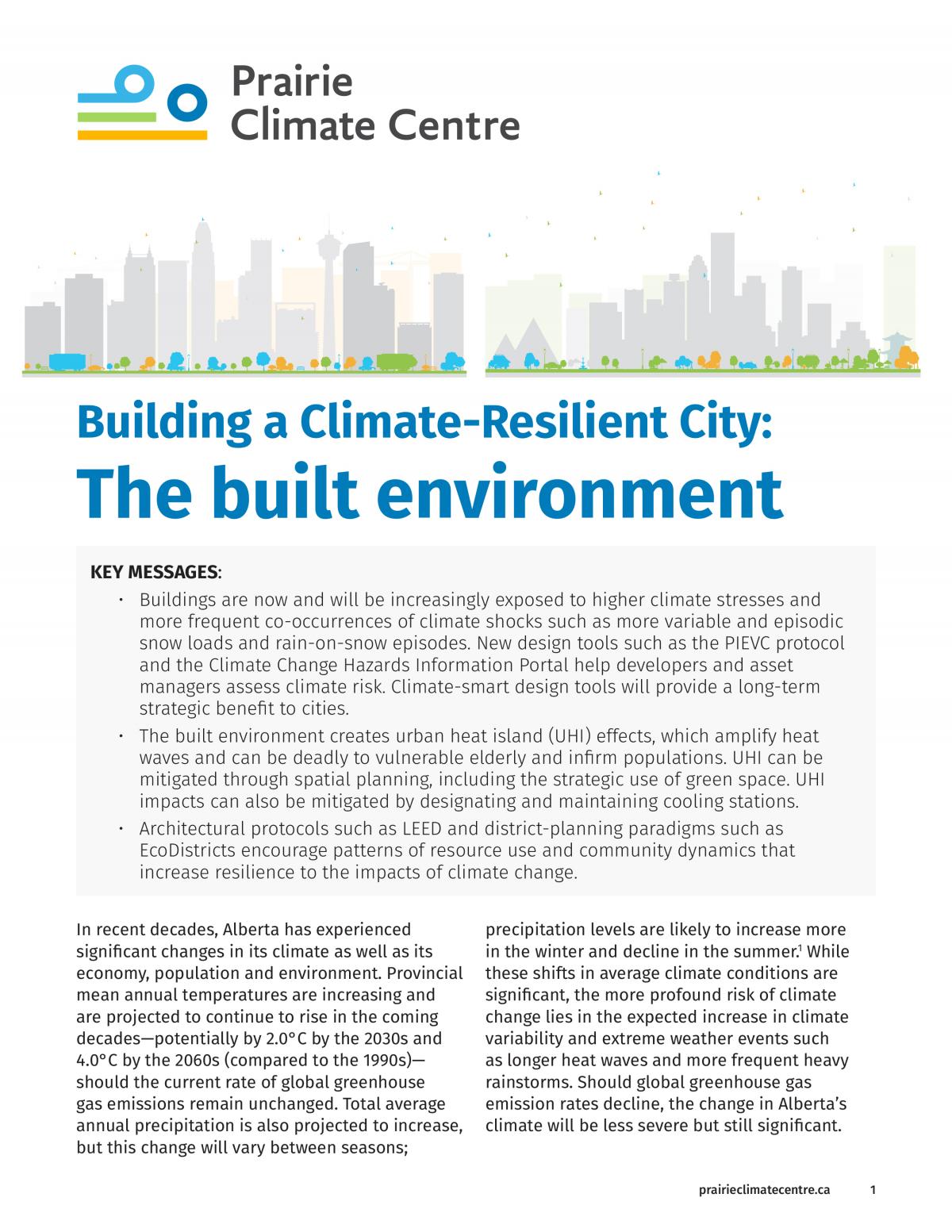 Building A Climate-Resilient City: The Built Environment ...