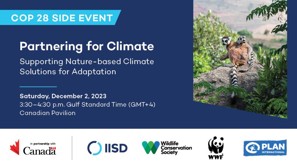 COP 28 Side Event | Partnering For Climate: Supporting Nature-based ...