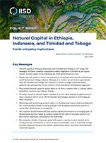 Natural Capital in Ethiopia, Indonesia, and Trinidad and Tobago