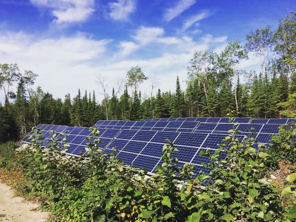 Solar panels at Falcon Trails resort, part of its climate action plan