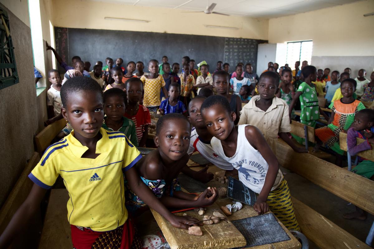Primary school students in Burkina Faso